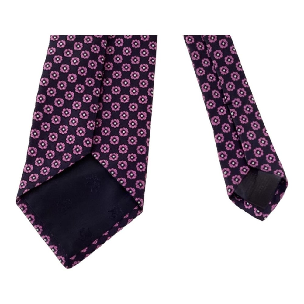 BROOKS BROTHERS MAKERS & MERCHANTS Pink Flower Silk Tie 58"-3.7" EC - Picture 7 of 7